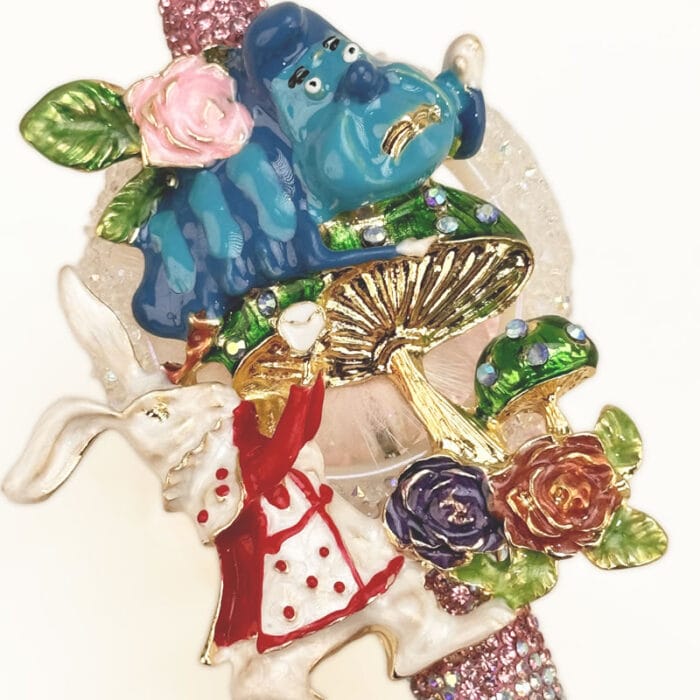 Alice White Rabbit Rhinestone Pen Vintage - Image 2