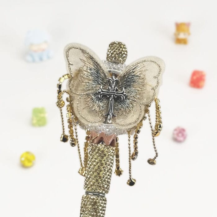 Bible Flip-page Golden Rhinestone Pen Vintage - Image 2