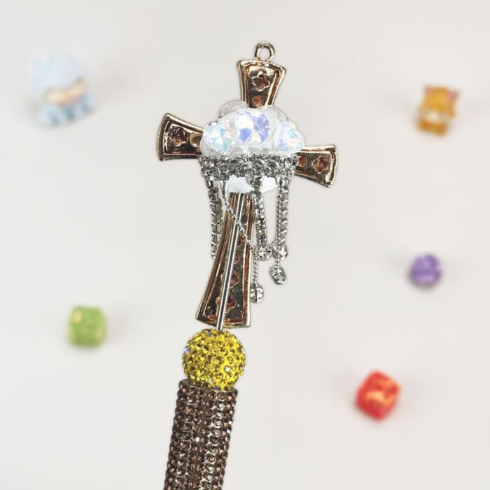 Classic Cross Golden Half Rhinestone Pen Vintage - Image 3