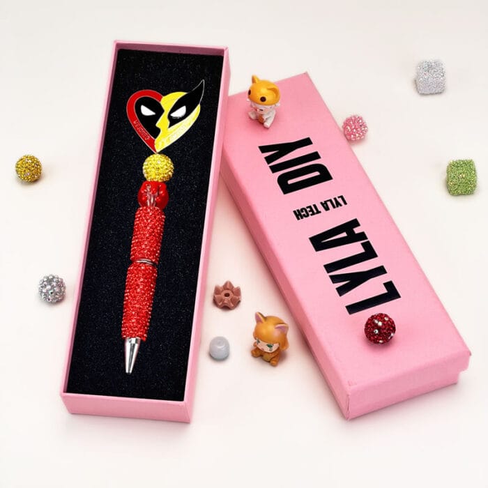 Deadpool Red Rhinestone Pen Vintage - Image 2