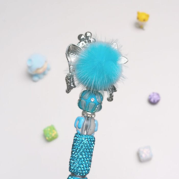 High Heels Sky blue Rhinestone Pen Vintage - Image 3