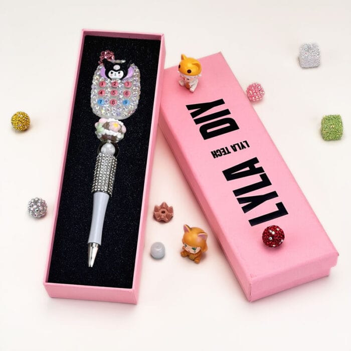 Kuromi Mobile Silver Half Rhinestone Pen Sanrio - Image 2