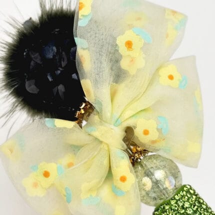 Mushroom Green Rhinestone Pen Vintage - Image 4