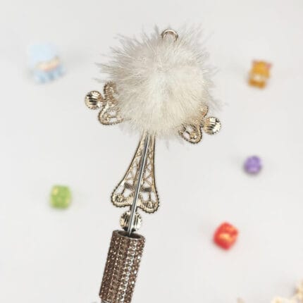 Pearl Cross Golden Half Rhinestone Pen - Image 3