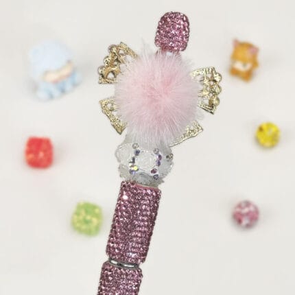 Pink Pow Pink Rhinestone Pen Vintage - Image 3