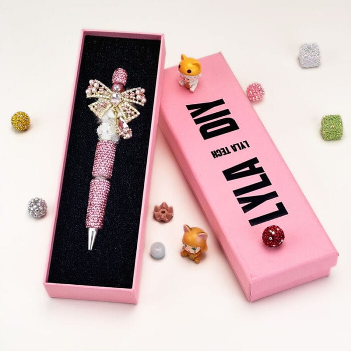 Pink Pow Pink Rhinestone Pen Vintage - Image 2