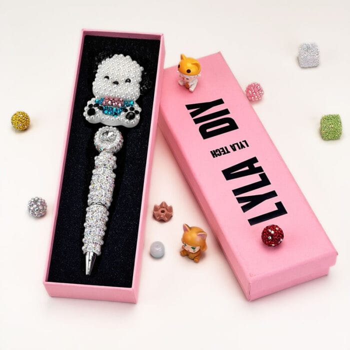 Pochacco White Beaded Pen Sanrio - Image 2