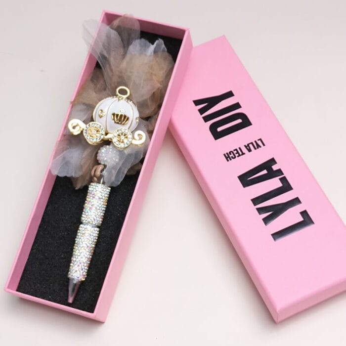 Pumpkin Carriage Rhinestone Pen Vintage - Image 2