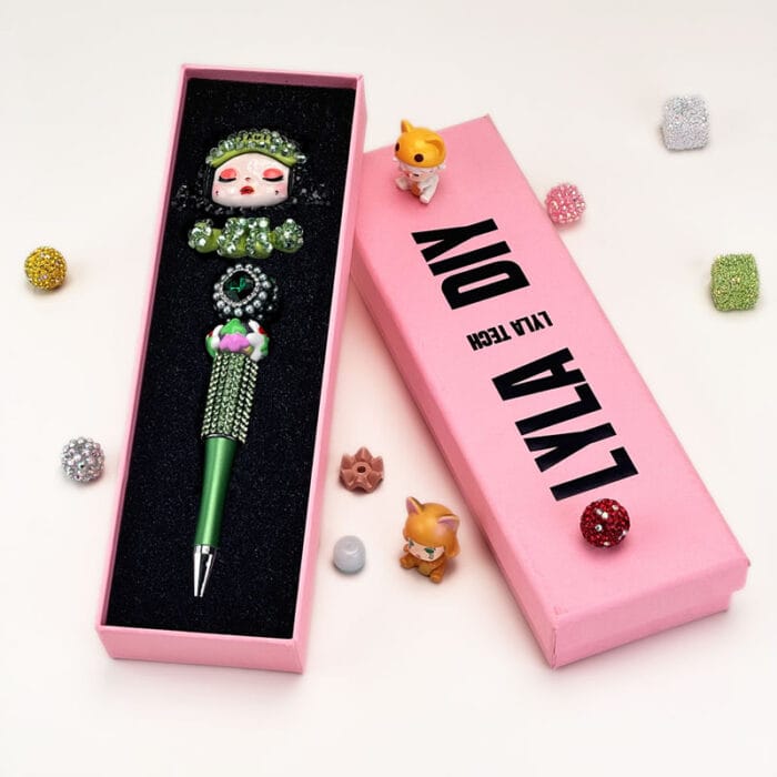 SP2 Green Half Rhinestone Pen Popmart - Image 2