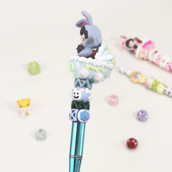 Skullpanda BabyStroller Blue Electricplating Pen Popmart - Image 3