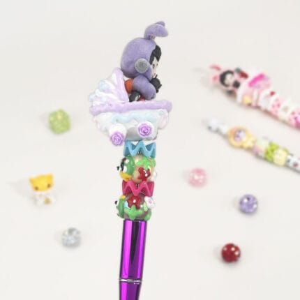 Skullpanda BabyStroller Purple Electricplating Pen Popmart - Image 3