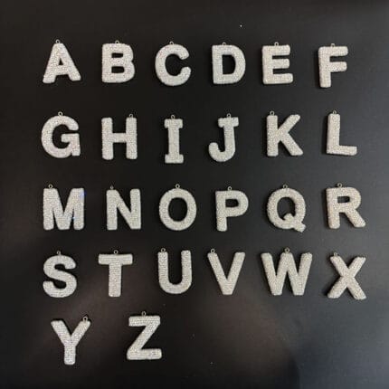 Letter Pendant Keychain Rhinestone Chains - Image 3