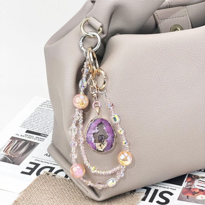 Amethyst Allure Charm DIY-Chain BagChain KeyChain - Image 2