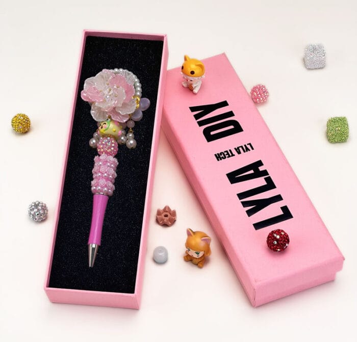 Artificial Flowers Half Beaded Pen Vintage - Image 3