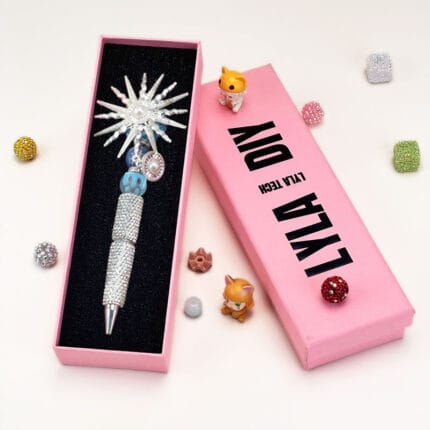 Apollō Series Silver Full Rehinestones Pen - Image 3