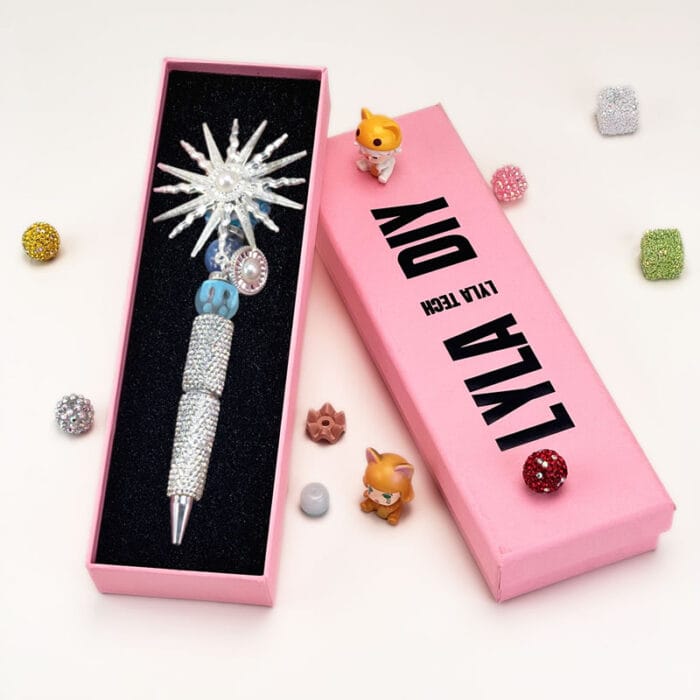 Apollō Series Silver Full Rehinestones Pen - Image 3