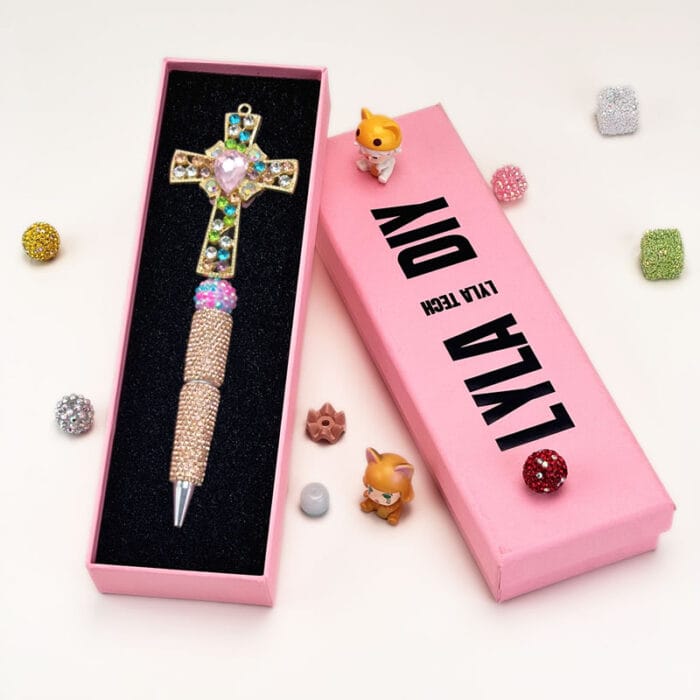 Colorful Cross Full Rhinestone Pen - Image 3