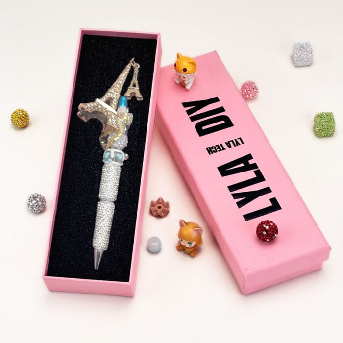Golden Eiffel Tower&Rhinestones Beadble Pens - Image 2