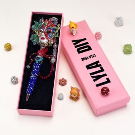 Venice Carnival Mask Multi-functional Rehinestone Beaded Pen and Keychain - Image 6