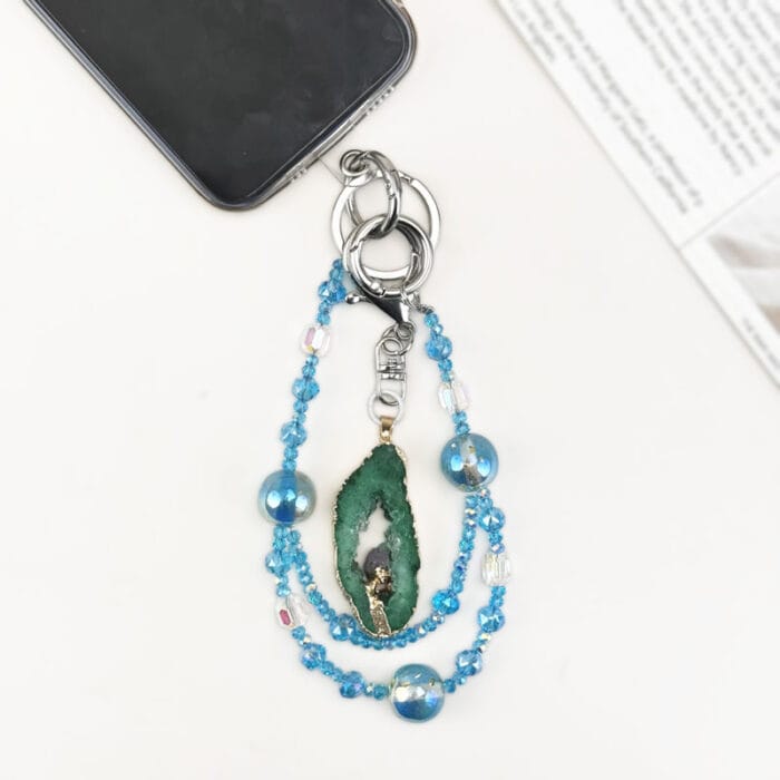 Emerald Glow Charm DIY-Chain BagChain KeyChain - Image 3