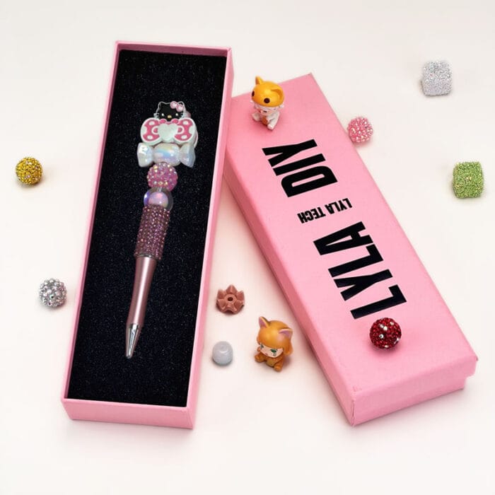 HelloKitty Pink Half Rhinestone Pen Sanrio B - Image 2