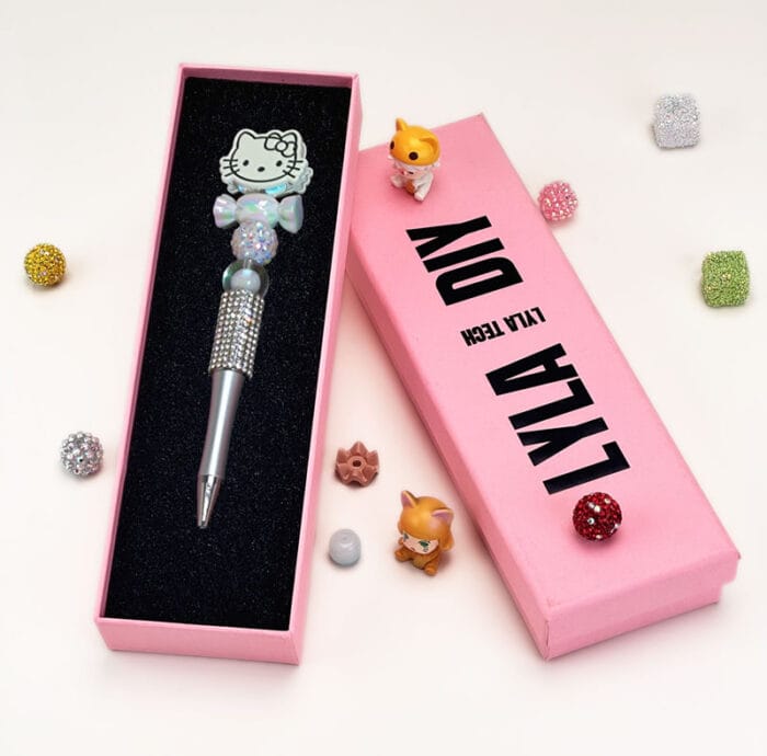 HelloKitty White Half Rhinestone Pen Sanrio - Image 2