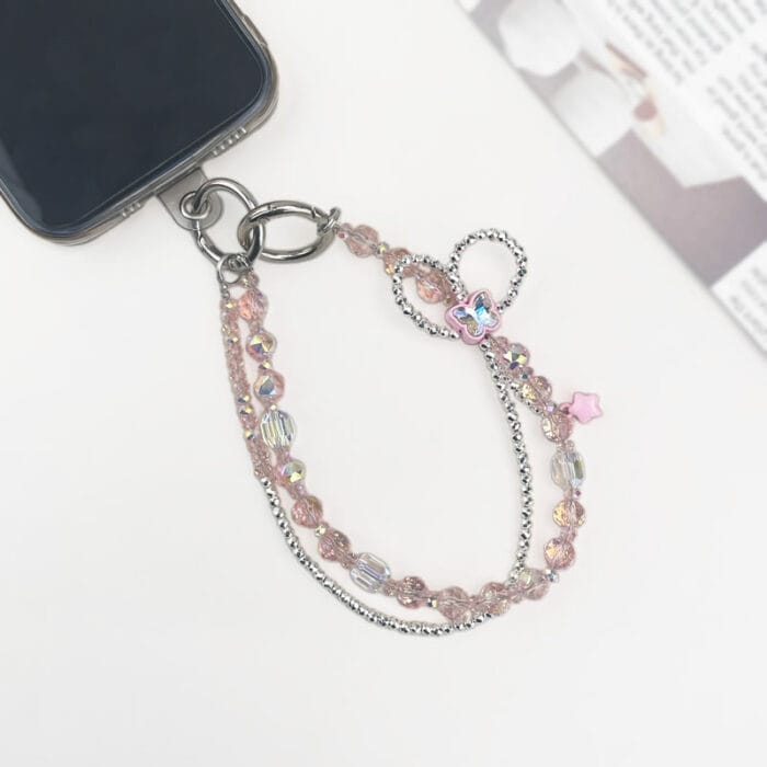 Vintage Red Fattonny Multi-functional Rehinestone Beaded Pen and Keychain - Image 6