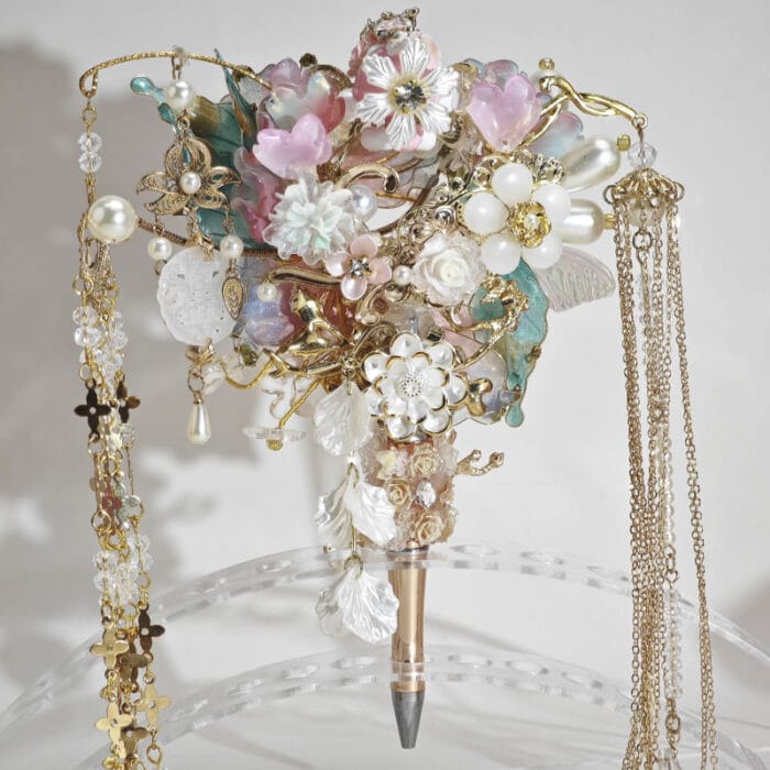 Muticolor Flowers with Tassel Pen - Image 4