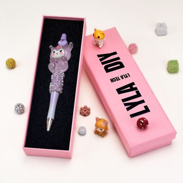 Purple Kuromi Silver Half Rhinestone Pen Sanrio - Image 2