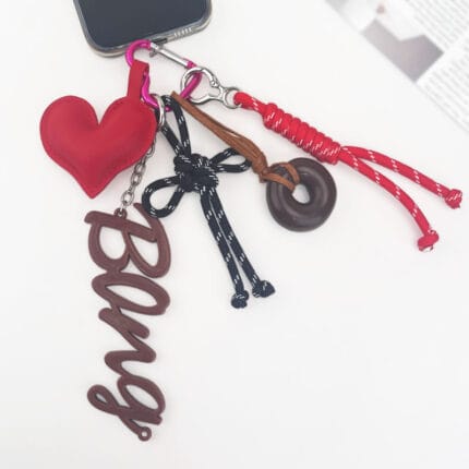 Red Heart Donut Keychain 7 in 1 - Image 3