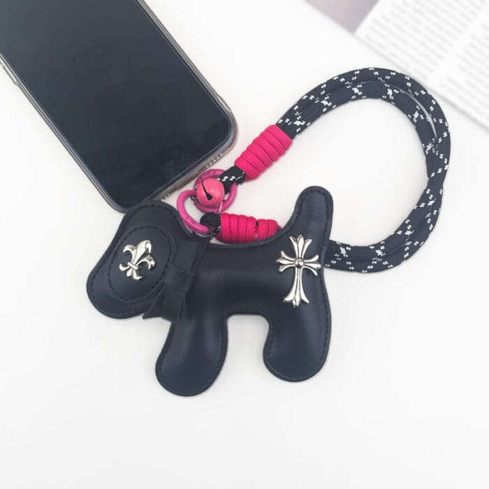 Rose&Black Petdog Collar Keychain - Image 2