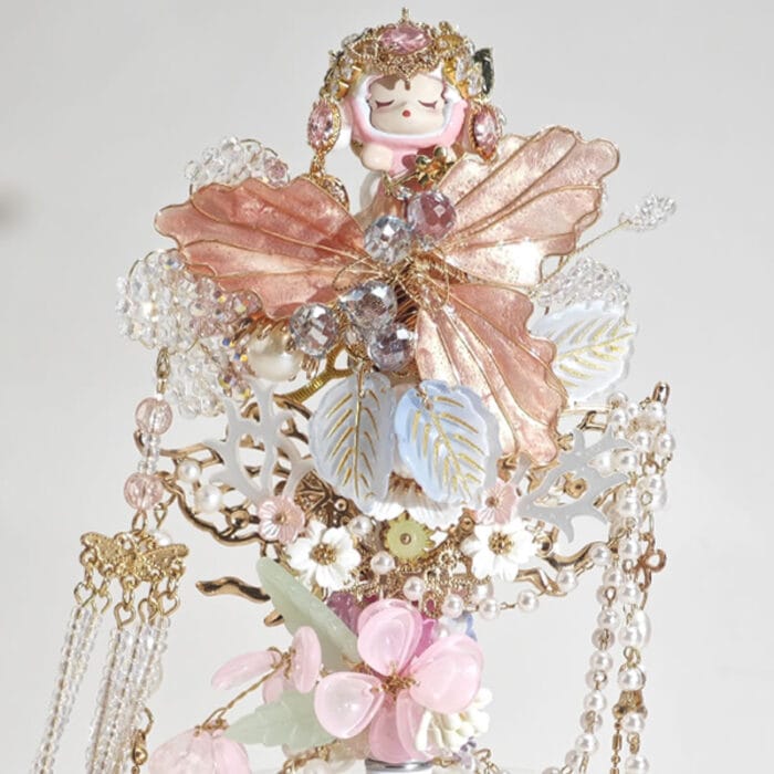 champagne pink flower with Tassel Pen - Image 2