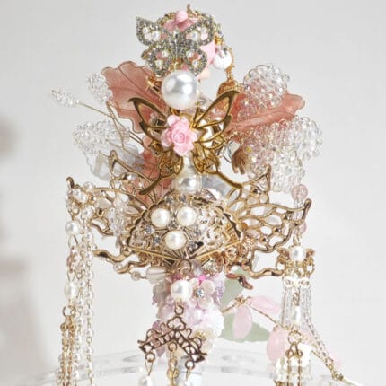 champagne pink flower with Tassel Pen - Image 4